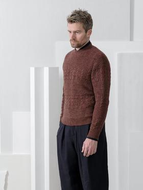 braided striped sweater