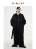 HIDEMI 黑色分体斗篷两件套美利奴羊毛双面呢长款大衣 商品缩略图0