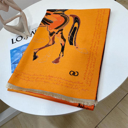 C&C2021款时尚轻奢立体纹理质感羊羔绒围巾 商品图4