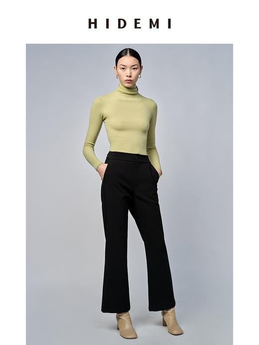 HIDEMI 美利奴超细羊毛无缝一体式云朵高领打底上衣 商品图5