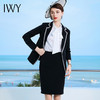IWY/黑色千鸟格长袖时尚同情西服套装套裙CS476 商品缩略图1