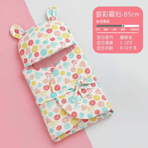 【暖暖的 像妈妈的怀抱】婴儿抱被针织棉秋冬初生儿襁褓毯加棉冬款宝宝用品产房小被子 商品图10