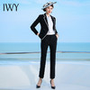 IWY/黑色千鸟格长袖时尚同情西服套装套裤NC476+P433 商品缩略图0