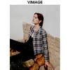 VIMAGE纬漫纪秋冬新款女装舒适优雅格纹短款外套V1603238 商品缩略图3