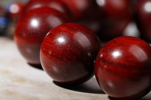 XYZT0226°多星老料印度小叶紫檀+吸财象18mm×12粒 商品图5