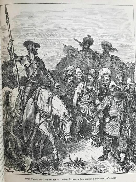 约19世纪后期 堂吉诃德 多雷百余幅经典版画插图 漆布精装大16开 商品图12