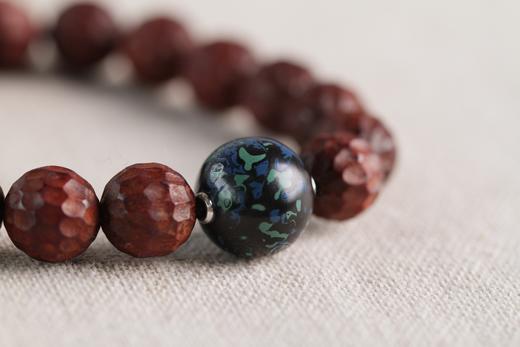 DQ0073°高品质印度小叶紫檀+大漆手饰手串 商品图10