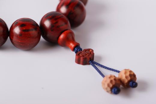 XYZT0214°野生林高密小叶紫檀老料（火焰纹）18mmx13粒 商品图2