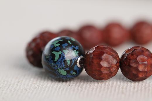 DQ0073°高品质印度小叶紫檀+大漆手饰手串 商品图9