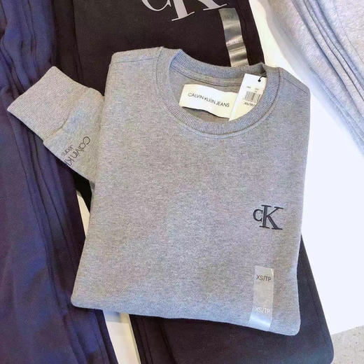 Calvin Klein/CK 新品男士字母Logo休闲圆领套头卫衣 商品图3