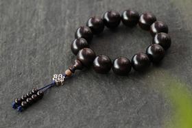 XYZT0030°金星高密紫檀（搭925银中国结）1.8cmx13粒