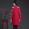 上海旗袍厂ZY-Y1228冬季新款毛呢刺绣花立领大衣妈妈装女装气质风衣外套 商品缩略图4