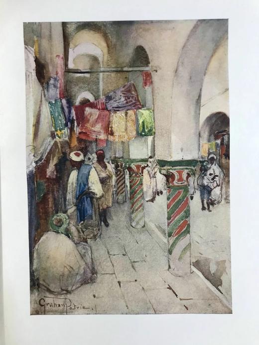 1908年 突尼斯风物志 48幅彩色插图 漆布精装18开 商品图7