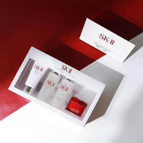 【专柜小样套装】SK-II sk2神仙水面霜晶莹露 洁面 洗面奶 面霜四件套礼盒装