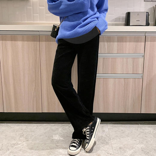 【保暖不臃肿 一条可过冬】孕妇裤秋冬季加绒雪尼尔灯芯绒阔腿孕期产前产后裤显瘦拖地裤宽松老爹裤奶奶裤 商品图5