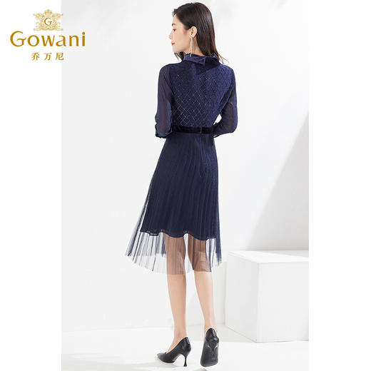 乔万尼新品连衣裙高级感微透设计收腰显瘦EI4E663 商品图3