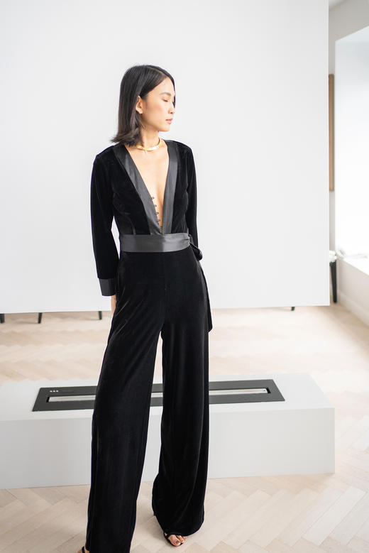 CG｜Velvet Christina Jumpsuit  [深V丝绒连体裤] 商品图2