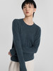 女士2021新款纯山羊绒冬稀针圆领长袖套头衫 商品缩略图2