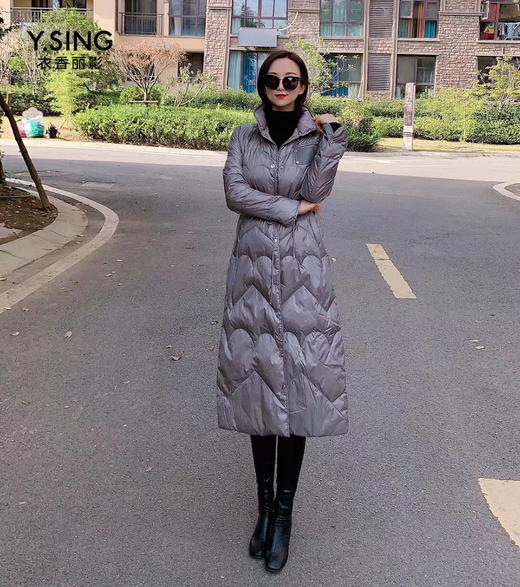衣香丽影都市丽人的百搭款灰羽绒111027518 商品图2