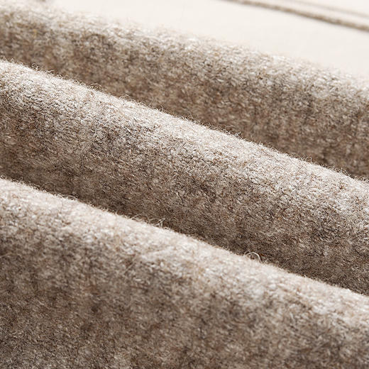 Famecoco范可儿毛呢大衣女秋冬气质灰长款羊毛外套F218AN002 商品图4