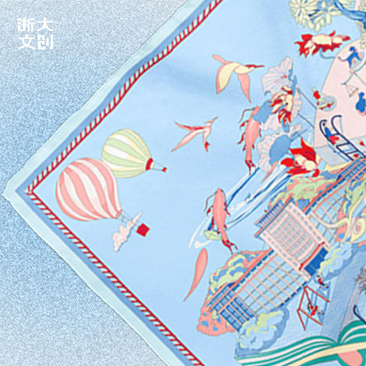 【浙大文创】浙大风物主题丝巾 商品图2