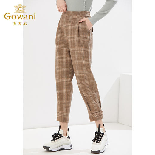 乔万尼哈伦裤百搭休闲裤英伦风格纹气质EI4F511 商品图1