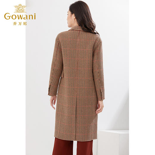 【100%绵羊毛】乔万尼秋冬新品绵羊毛大衣人字纹气质高级复古感EI4A588 商品图4