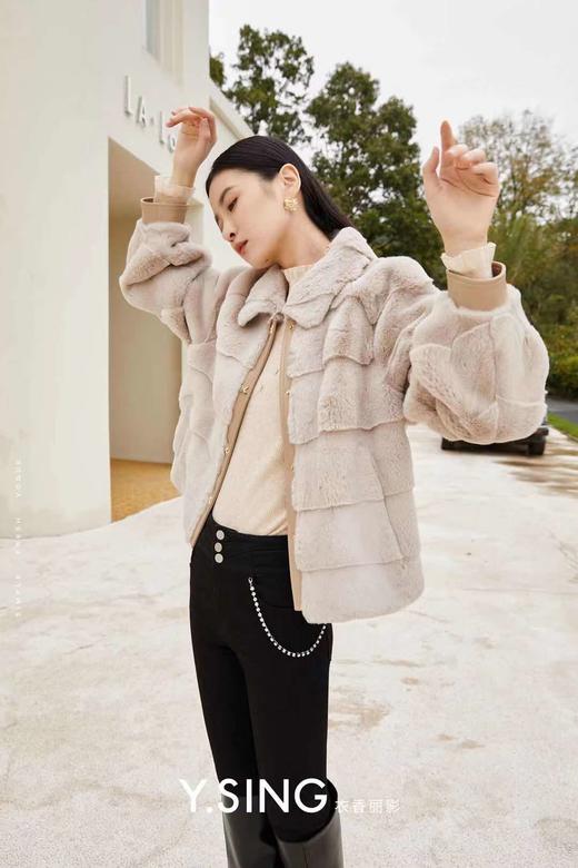 衣香丽影拼接皮环保皮草111031706-33 商品图3