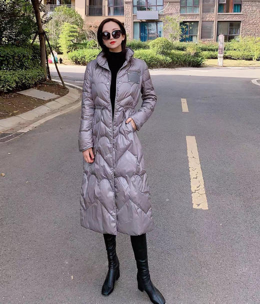 衣香丽影都市丽人的百搭款灰羽绒111027518 商品图0