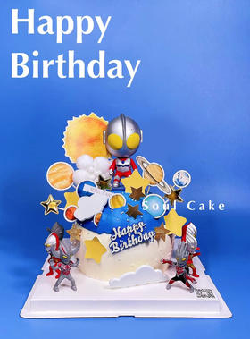 奥特曼半球形蛋糕