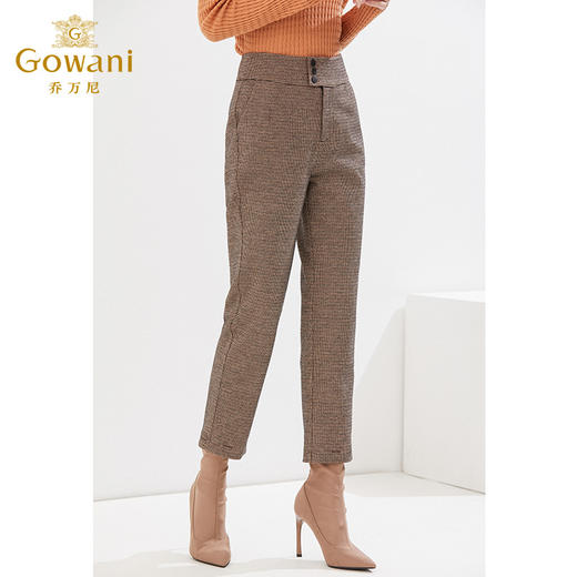 乔万尼休闲裤绵羊毛厚款保暖锥形显瘦长裤EI4F509 商品图3