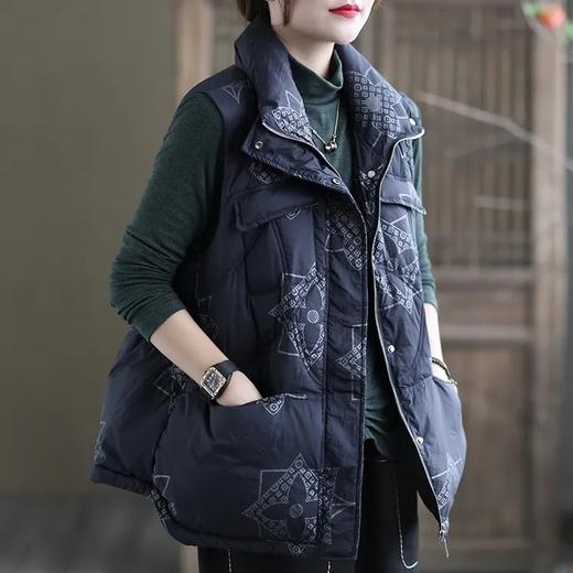 2021年新款韩版羽绒服马甲女短款立领宽松大码背心外穿白鸭绒坎肩 商品图4