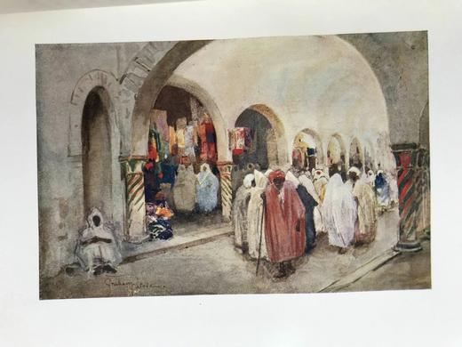 1908年 突尼斯风物志 48幅彩色插图 漆布精装18开 商品图12