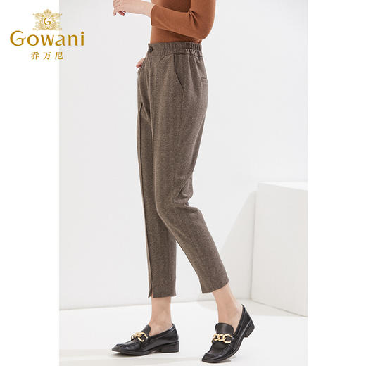 乔万尼秋冬新款休闲裤复古气质显瘦长裤EI4F547 商品图1
