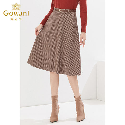 乔万尼绵羊毛半身裙复古A版显瘦高级感EI4D515 商品图4