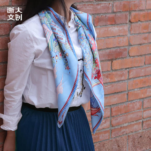 【浙大文创】浙大风物主题丝巾 商品图3