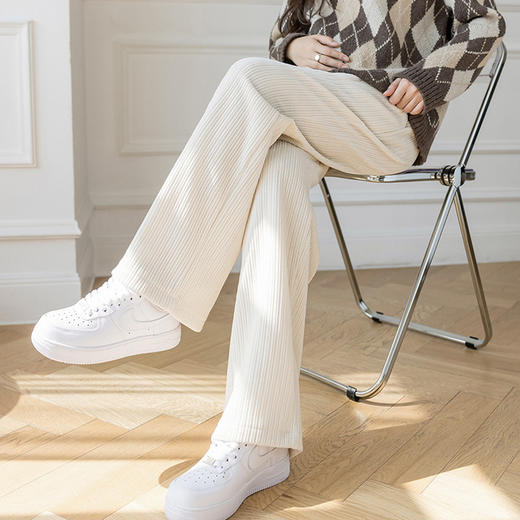 【保暖不臃肿 一条可过冬】孕妇裤秋冬季加绒雪尼尔灯芯绒阔腿孕期产前产后裤显瘦拖地裤宽松老爹裤奶奶裤 商品图2