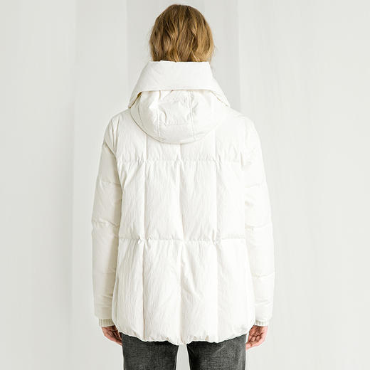 Famecoco范可儿短款连帽羽绒服冬季黑色棉服防寒F218AJ012 商品图4