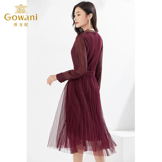 乔万尼秋冬新品连衣裙绵羊毛针织假两件裙EI4E669 商品图4