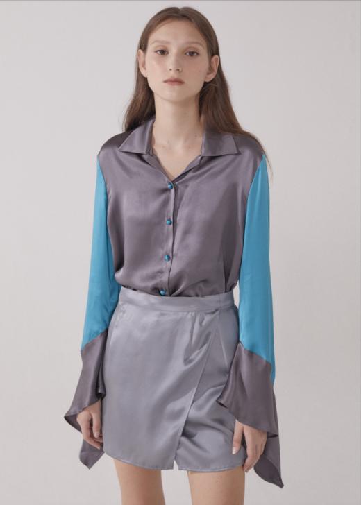 Silky Wave Sleeves Shirt 商品图2