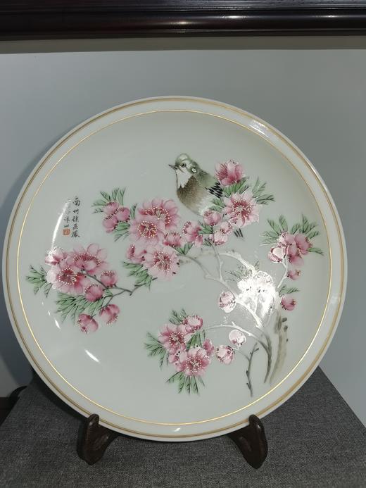 徐亚凤：水点桃花花鸟赏盘 商品图0