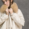 famecoco范可儿短款羽绒服拼接毛领冬季加厚外套女F218AJ004 商品缩略图1