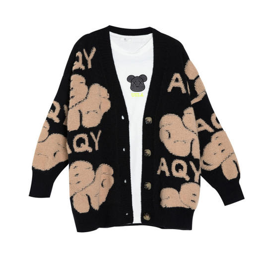 【不挑孕期 柔软舒适】保暖三件套孕妇套装时尚款外出两件套孕期产前产后长袖上衣秋冬季外套针织毛衣 商品图7