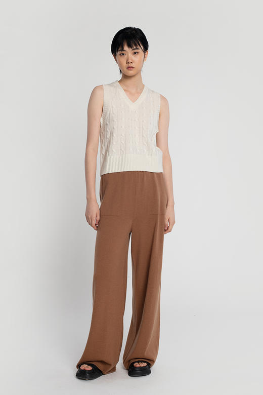 女士2021新款羊毛混纺针织长裤 商品图1