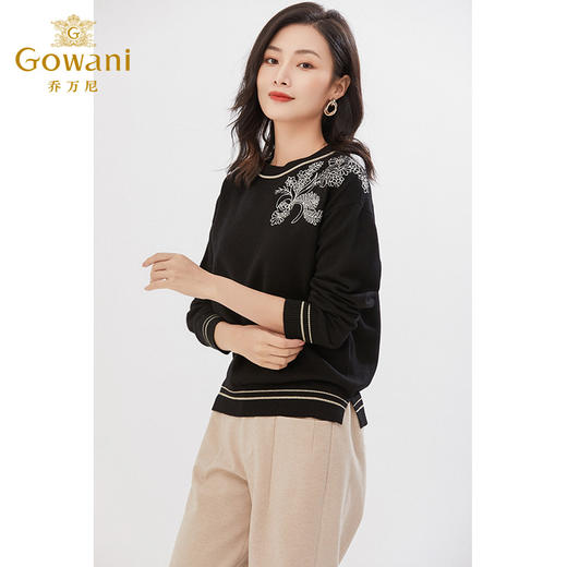 乔万尼秋冬新品绵羊毛针织衫简约高级感EI4M618 商品图2