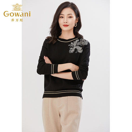 乔万尼秋冬新品绵羊毛针织衫简约高级感EI4M618 商品图3