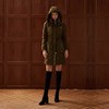 军绿色收腰长羽绒服外套 商品缩略图0