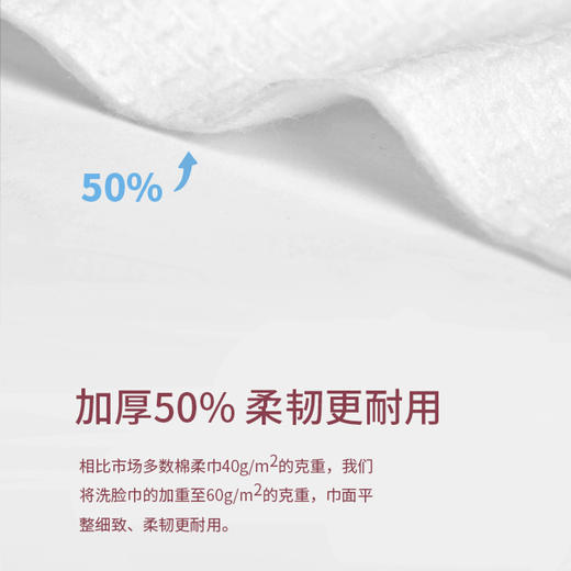 咔咔玛75克加厚珍珠纹洗脸巾抽取式50抽 商品图5
