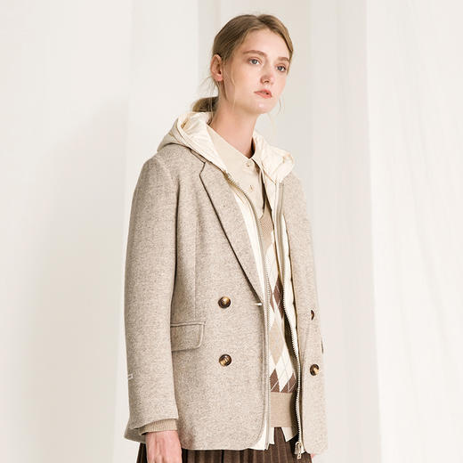 Famecoco范可儿西装羽绒服两件套冬款外套F218AJ014 商品图1