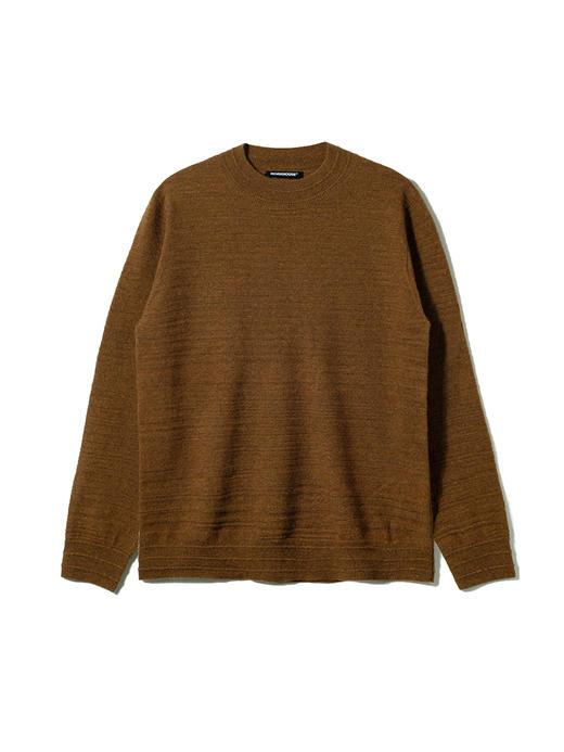 男士2021新款纯山羊绒双股暗纹小桩领套头衫 商品图3